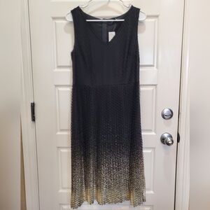 Elegant Black and Gold Ombre Dress Roz &‎ Ali